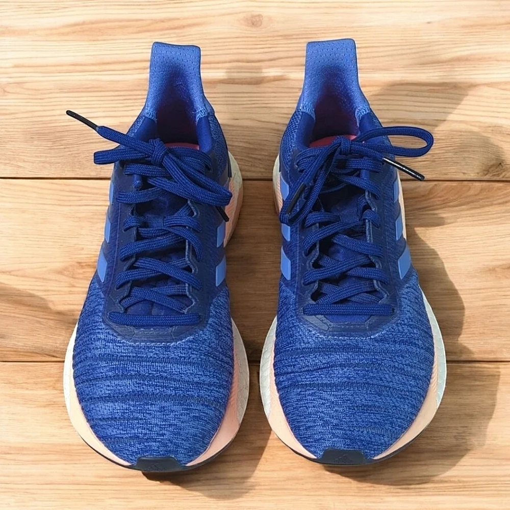 Adidas Originals Solar Glide Running Training Shoes Sneakers Blue Women's 6.5